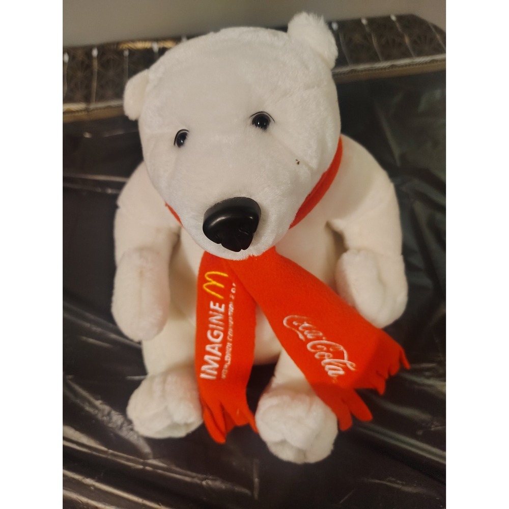 2008 McDonalds Coca-Cola Polar Bear Plush Imagine Worldwide Convention Scarf